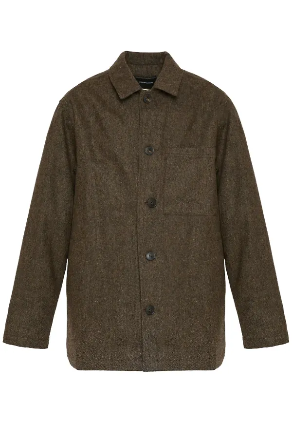 Yves Salomon skjortjacka i tweed - Brun