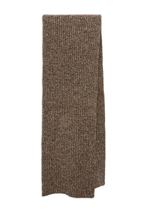Yves Salomon stickad kashmirhalsduk - Brun
