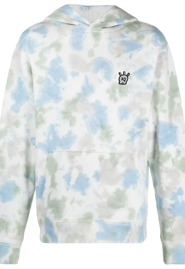 Zadig&Voltaire batikmönstrad hoodie - Blå