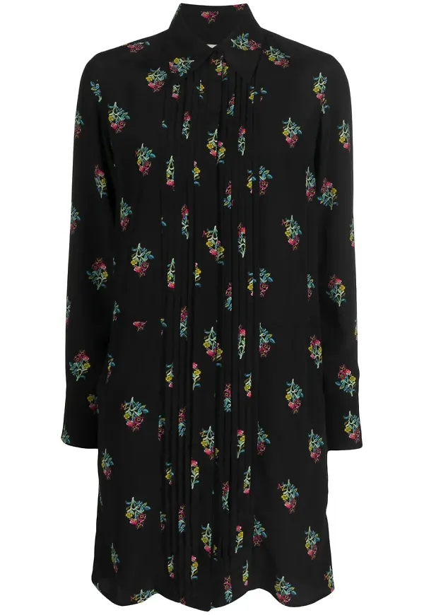 Zadig&Voltaire blommig skjortklänning - Svart