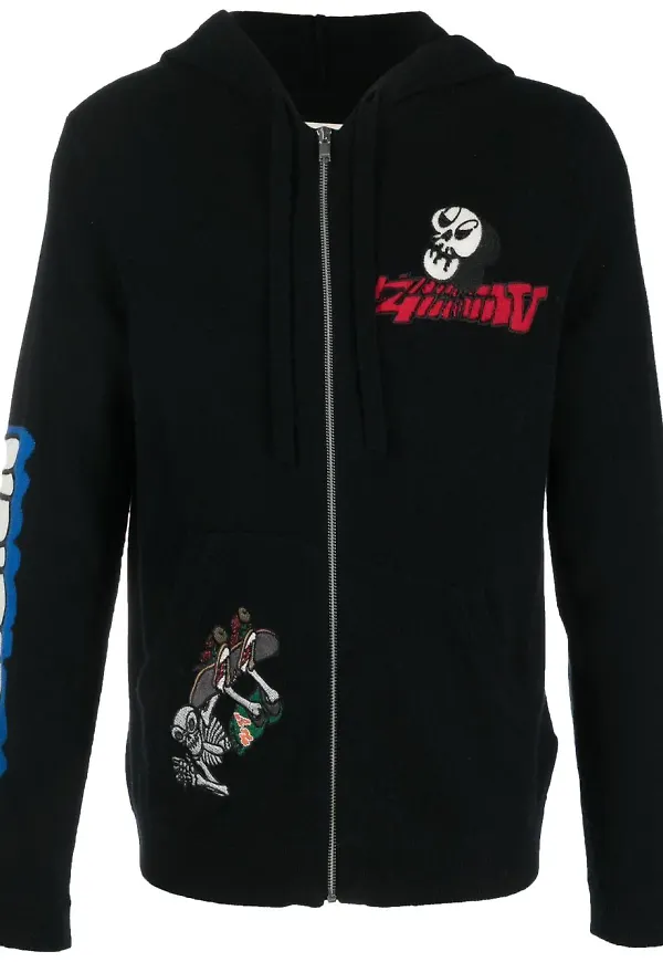Zadig&Voltaire broderad hoodie - Svart