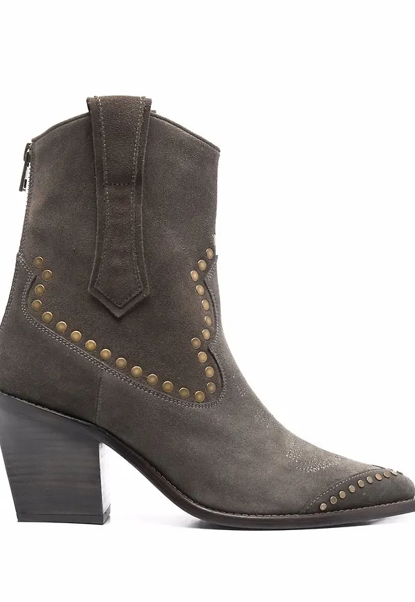Zadig&Voltaire Cara spetsiga mockastövlar - Grön