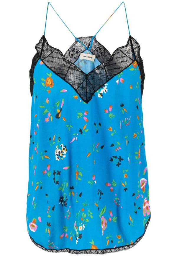 Zadig&Voltaire Christy blommig väst - Blå