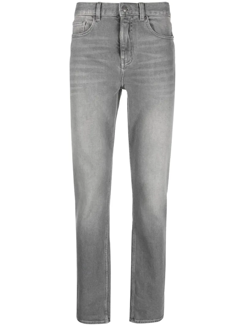 Zadig&Voltaire croppade stentvättade jeans - Grå