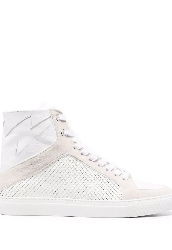 Zadig&Voltaire Flash höga sneakers - Vit