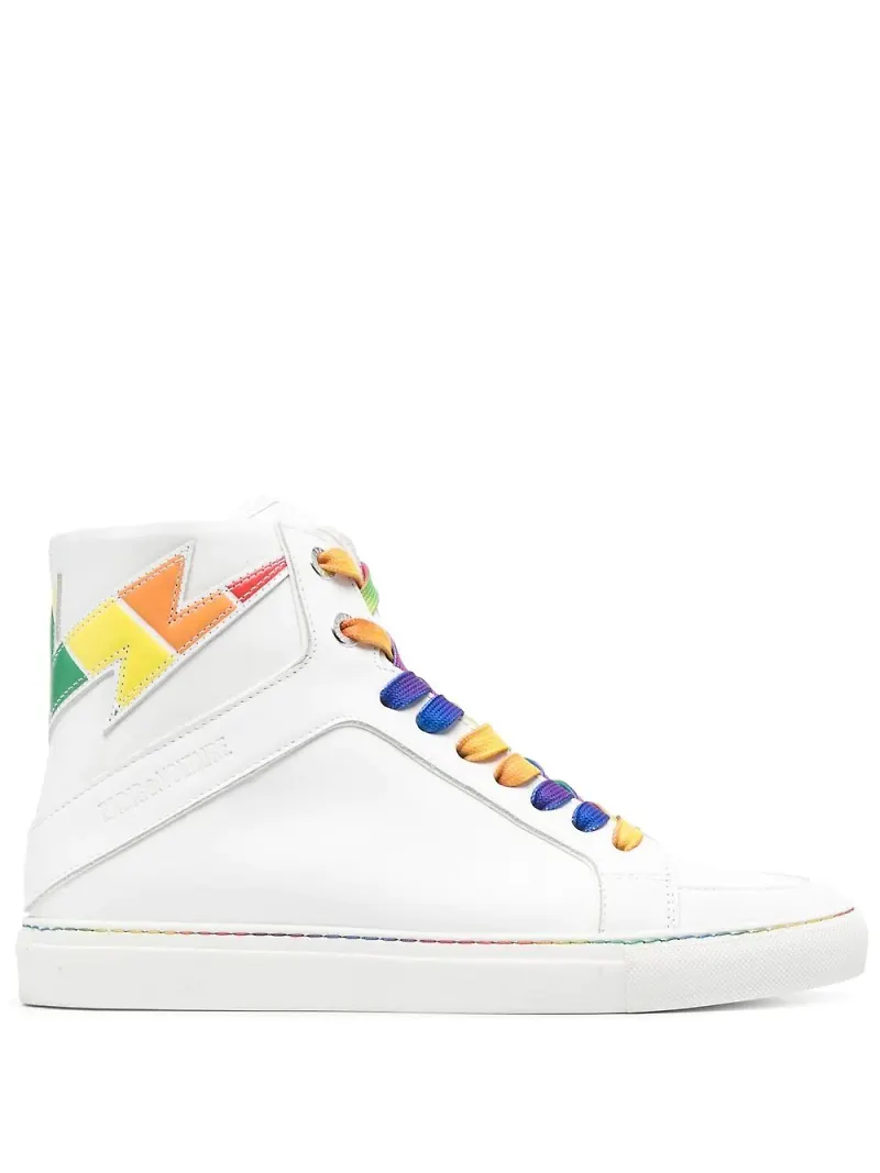 Zadig&Voltaire Flash Pride höga sneakers - Vit