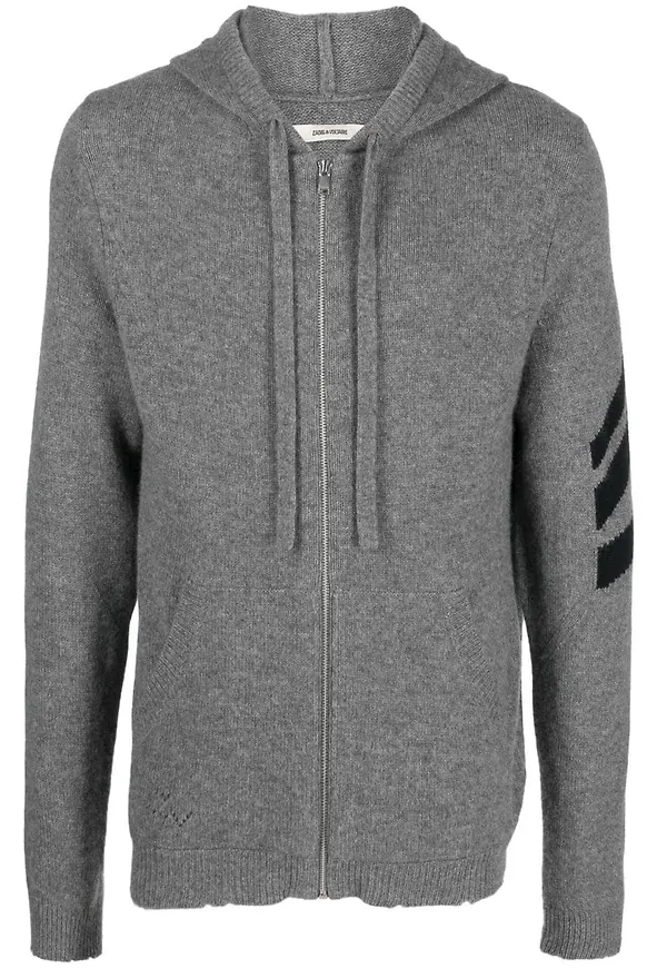Zadig&Voltaire hoodie med dragkedja - Grå
