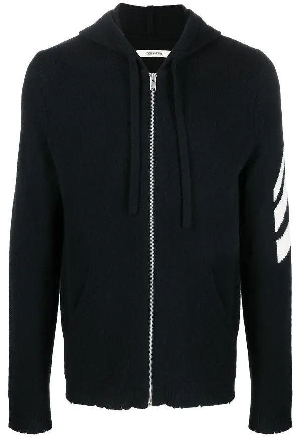 Zadig&Voltaire hoodie med dragkedja - Svart