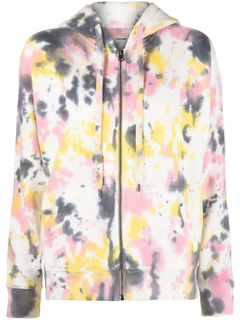 Zadig&Voltaire hoodie med strass - Vit