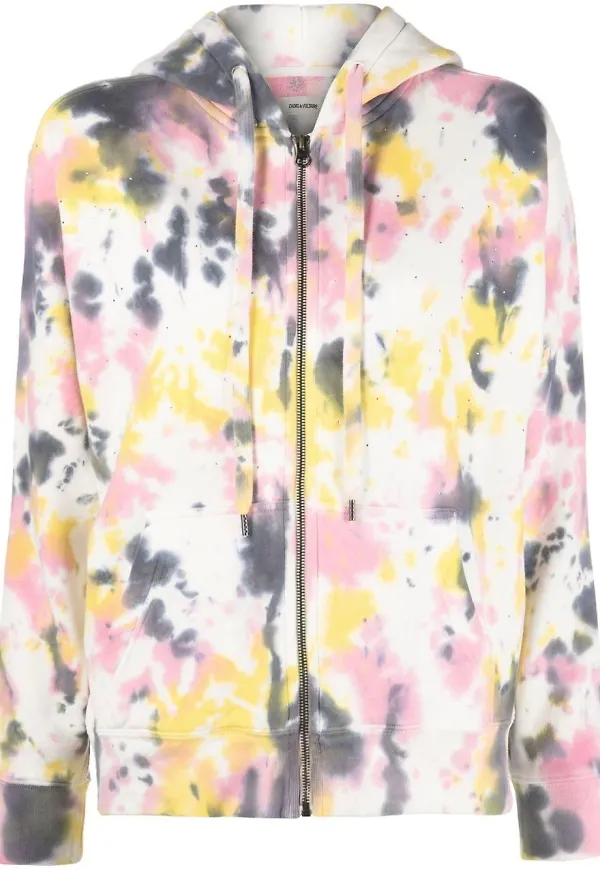Zadig&Voltaire hoodie med strass - Vit