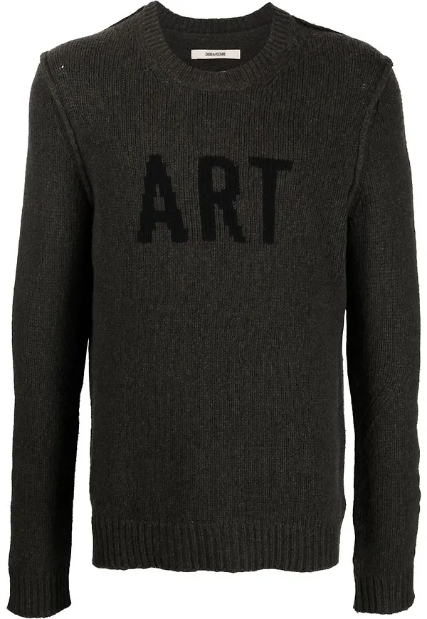 Zadig&Voltaire intarsiastickad tröja - Grön