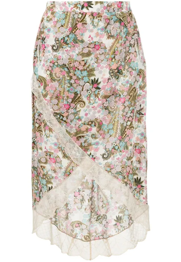 Zadig&Voltaire Jeudie blommig kjol - Neutral