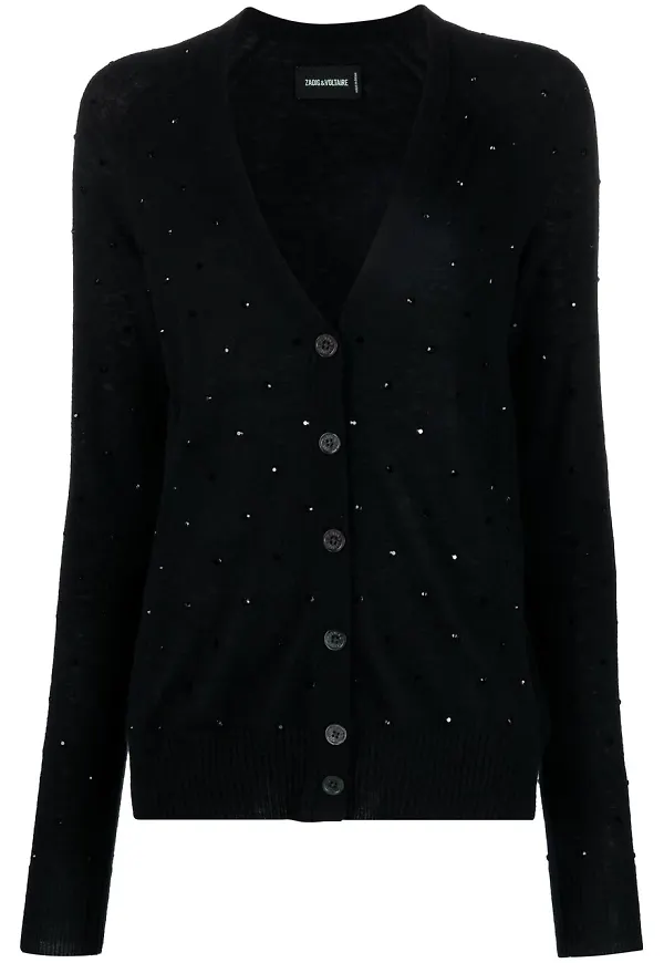 Zadig&Voltaire Jim kort kofta med strass - Svart