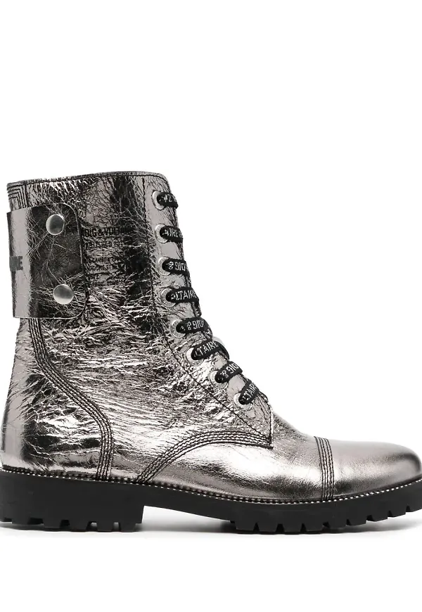 Zadig&Voltaire Joe metallic stövletter - Grå