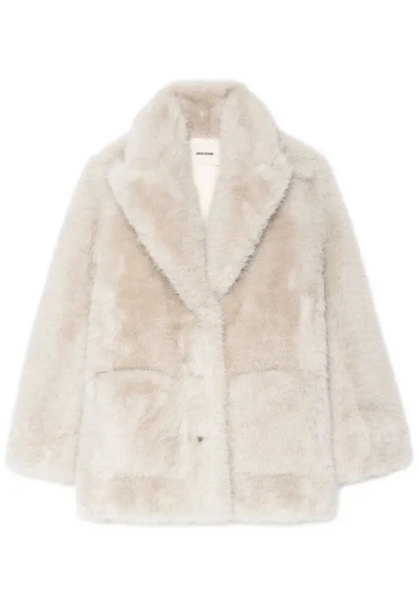 Zadig&Voltaire kappa med sjalkrage - Neutral