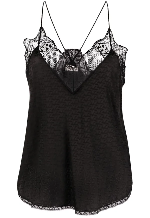 Zadig&Voltaire logo-print camisole top - Svart