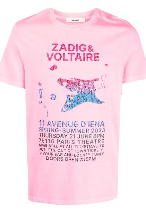 Zadig&Voltaire logo-print cotton T-shirt - Rosa