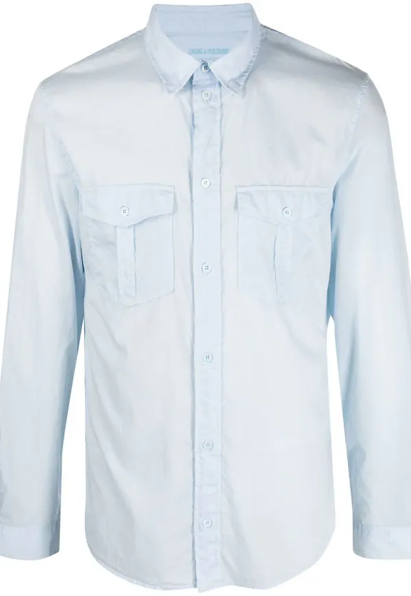 Zadig&Voltaire long-sleeved cotton shirt - Blå