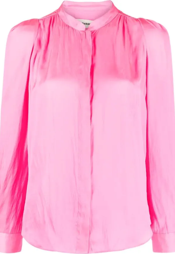 Zadig&Voltaire långärmad blus - Rosa