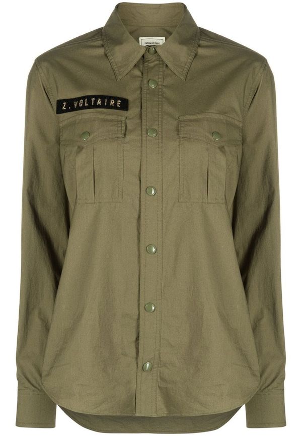 Zadig&Voltaire långärmad skjorta med logotyp - Grön