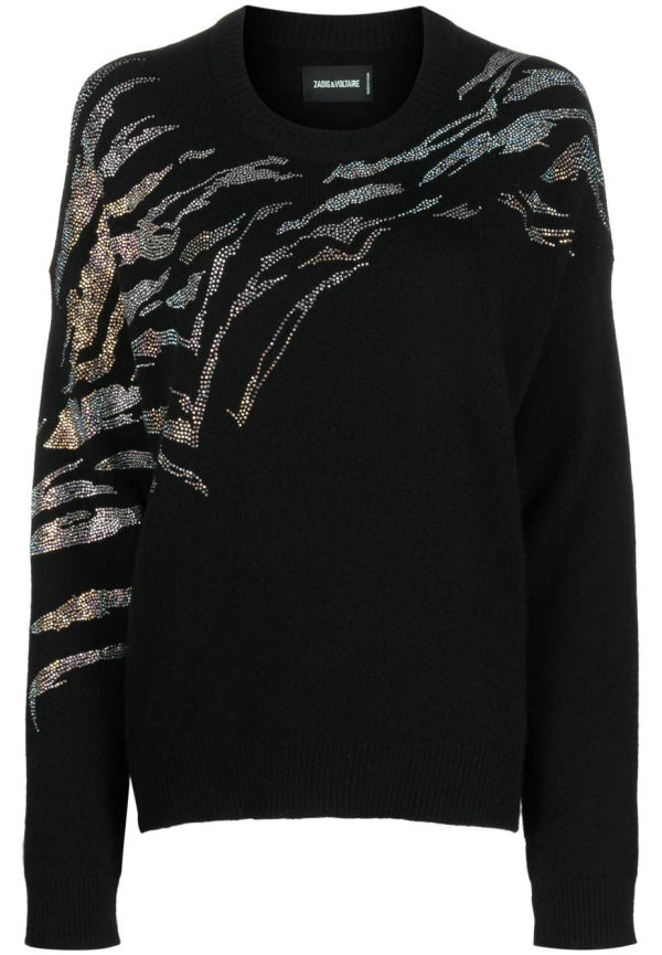 Zadig&Voltaire Markus stickad kashmirtröja - Svart