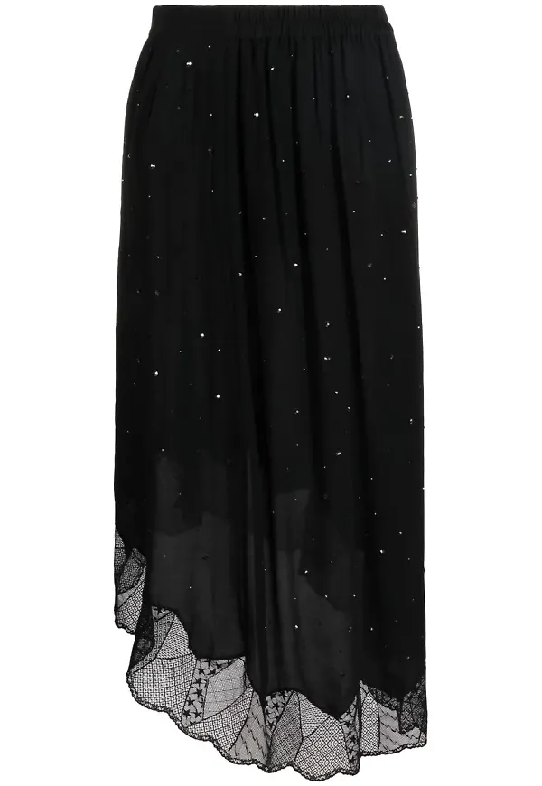 Zadig&Voltaire midikjol med strass - Svart