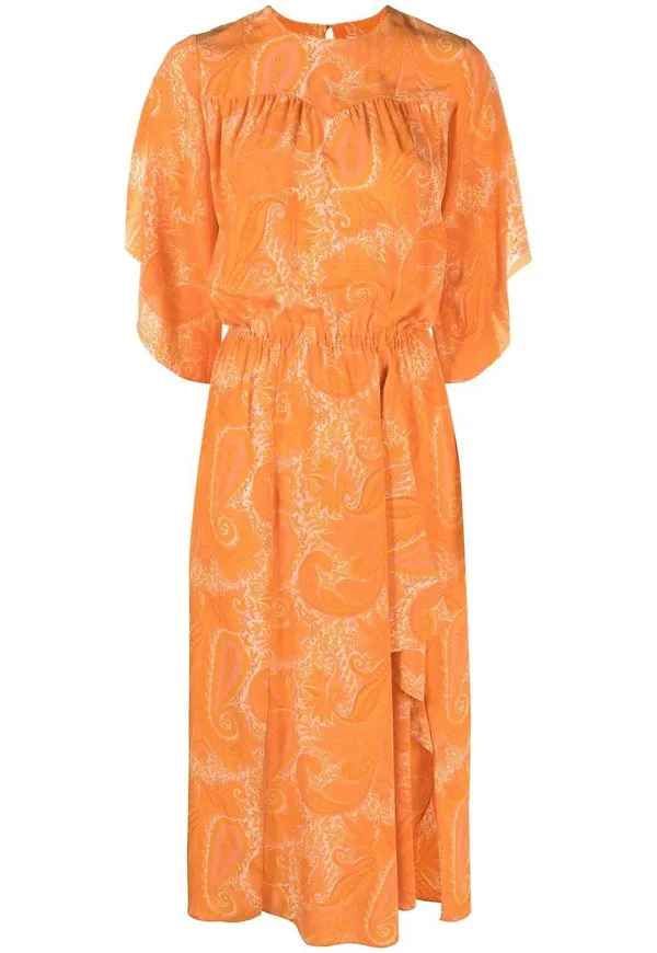 Zadig&Voltaire paisleymönstrad midiklänning - Orange