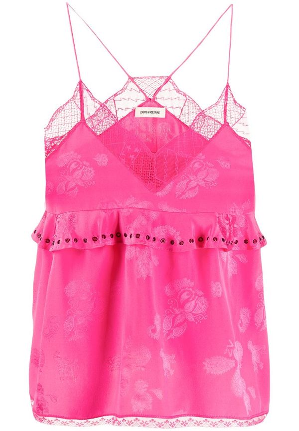 Zadig&Voltaire paisleymönstrat linne i jacquard - Rosa