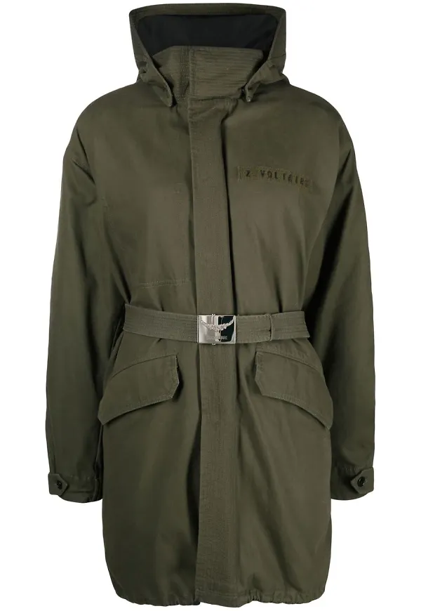 Zadig&Voltaire parkas med huva - Grön
