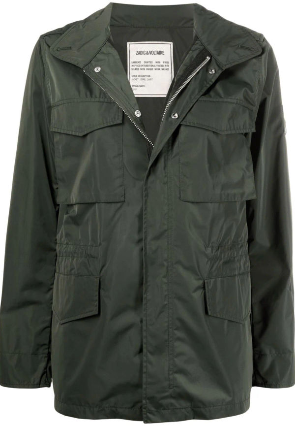 Zadig&Voltaire parkas med huva - Grön