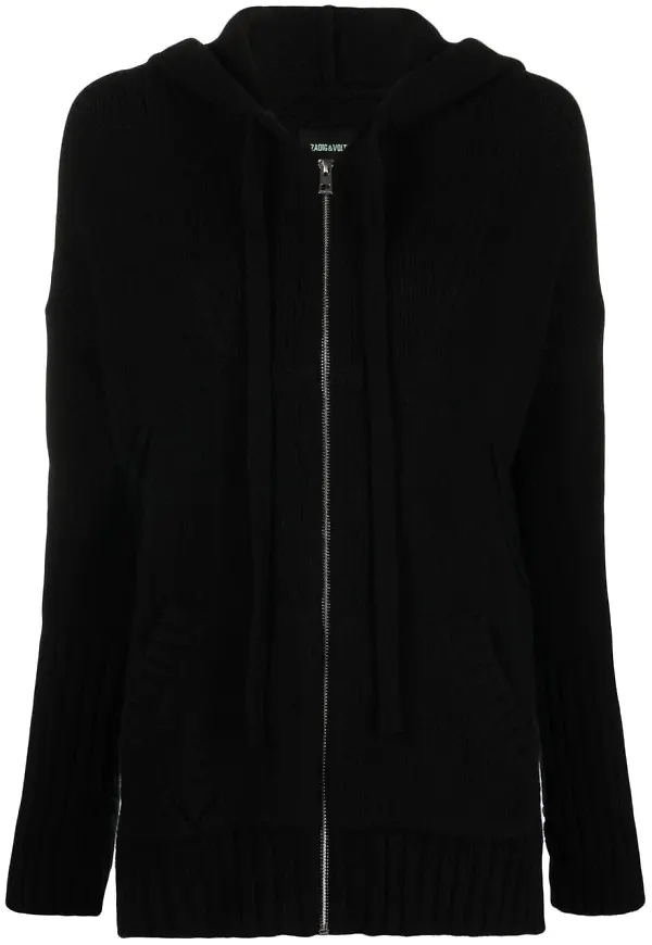 Zadig&Voltaire Salma We Amour hoodie med dragkedja - Svart
