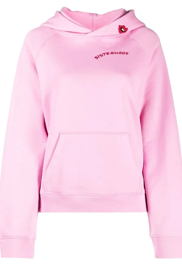 Zadig&Voltaire Sisterhood hoodie med grafiskt tryck - Rosa