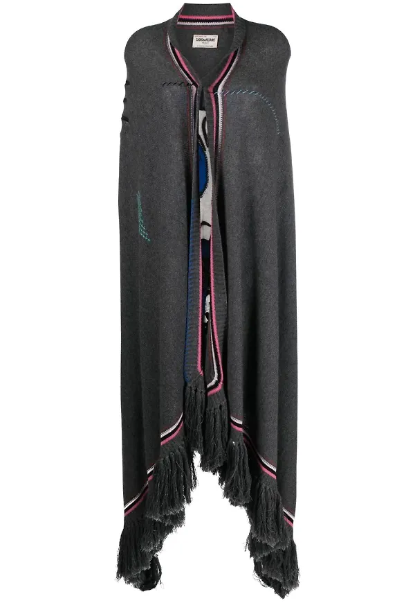 Zadig&Voltaire Skeleton lång kofta - Grå