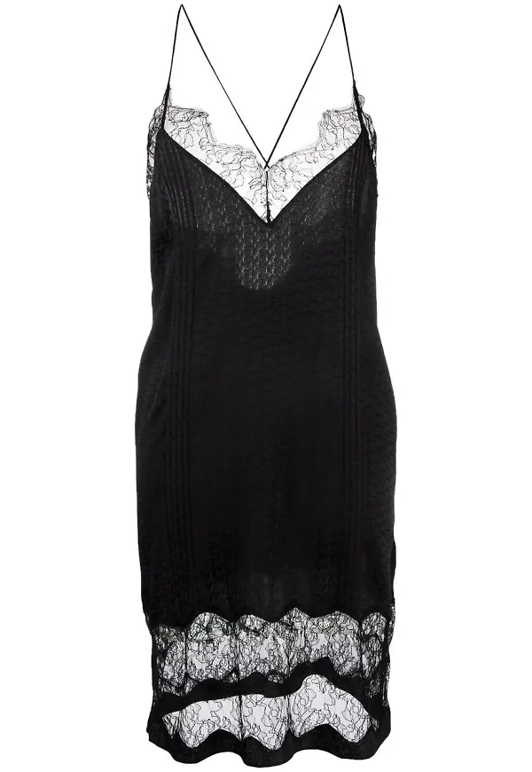 Zadig&Voltaire spetsklänning med strass - Svart