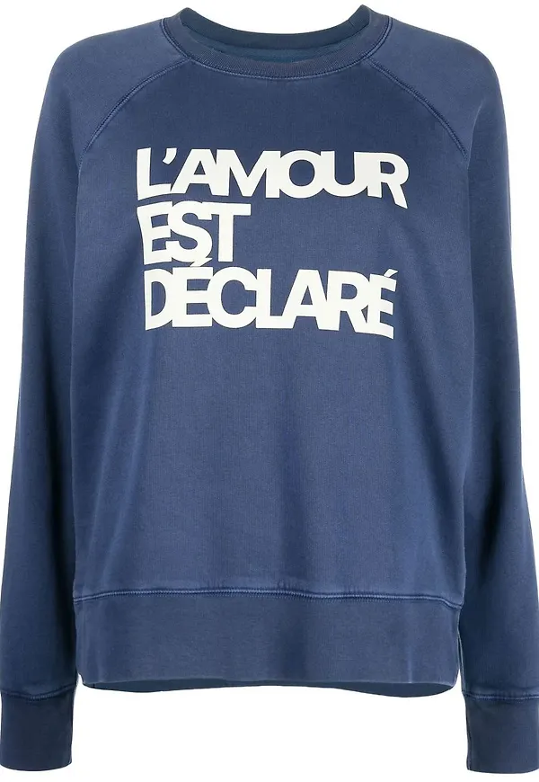 Zadig&Voltaire sweatshirt med slogan - Blå