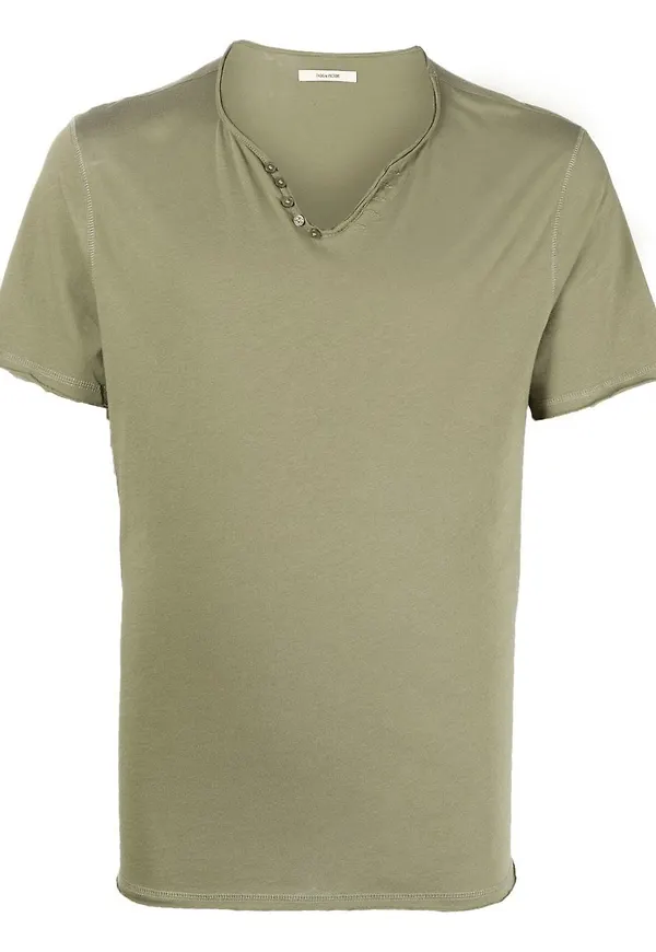 Zadig&Voltaire t-shirt med knappdetalj - Grön