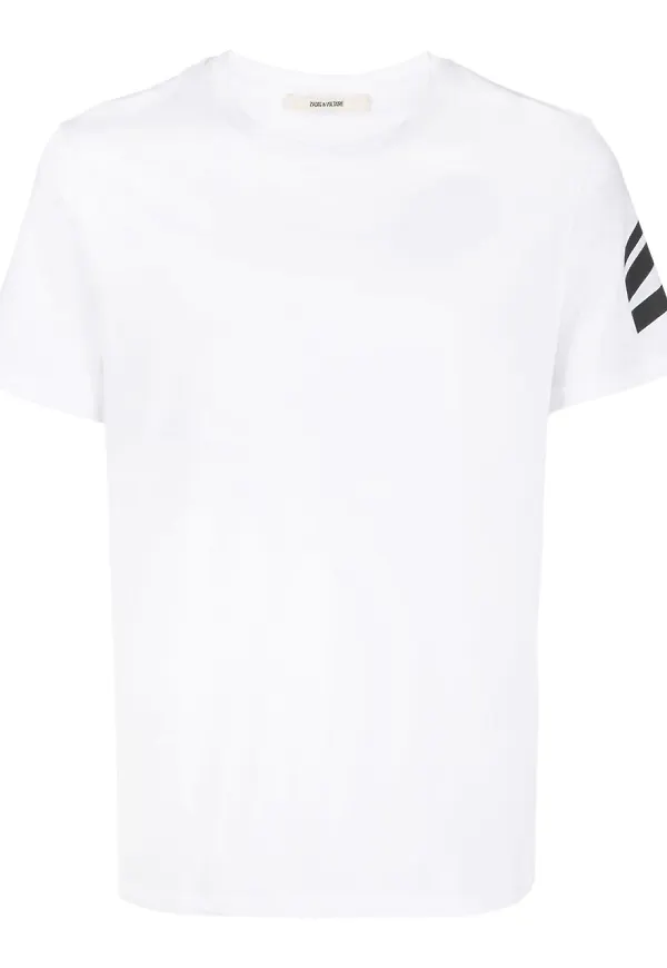 Zadig&Voltaire t-shirt med randdetalj - Vit