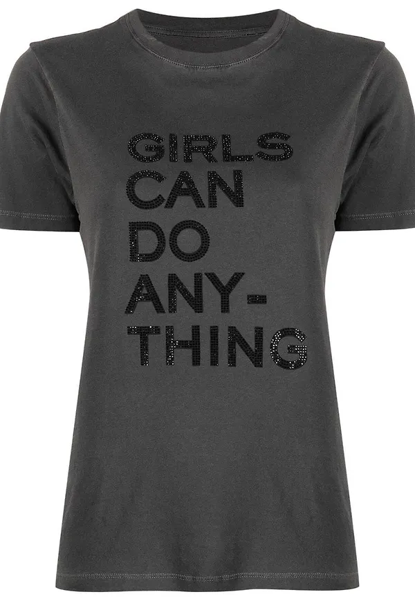 Zadig&Voltaire t-shirt med slogan - Grå