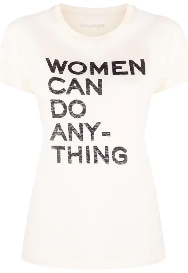 Zadig&Voltaire t-shirt med slogan - Gul