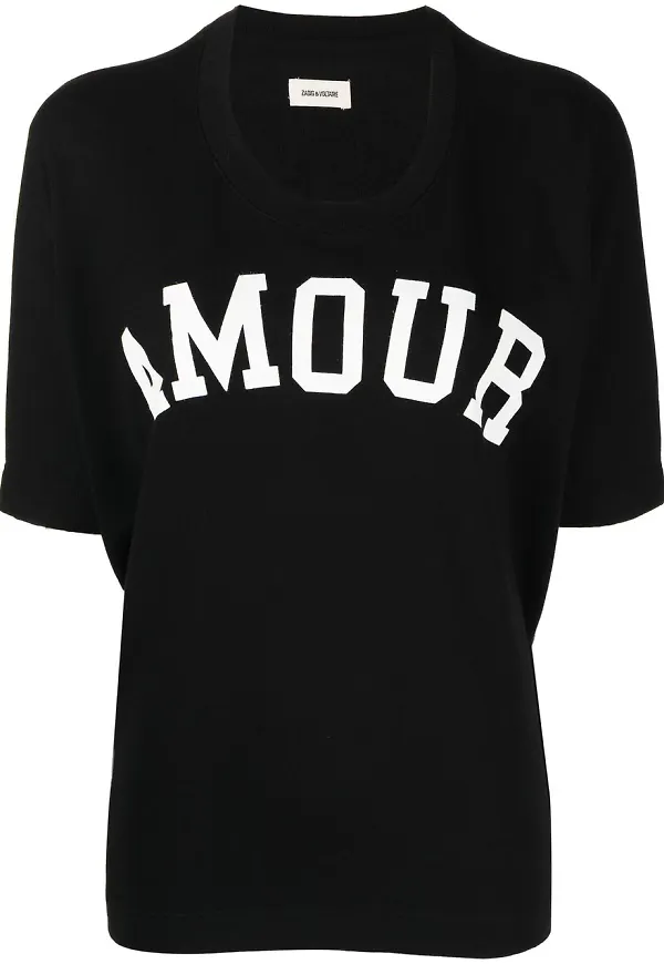 Zadig&Voltaire t-shirt med slogan - Svart