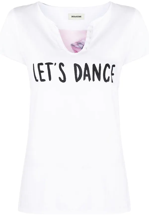 Zadig&Voltaire t-shirt med slogan - Vit