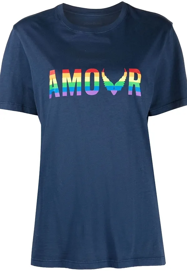 Zadig&Voltaire t-shirt med tryck - Blå