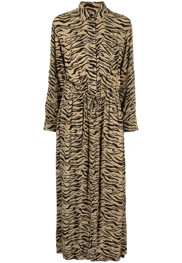 Zadig&Voltaire tigermönstrad klänning - Brun