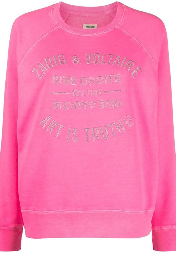 Zadig&Voltaire tröja med broderad logotyp - Rosa