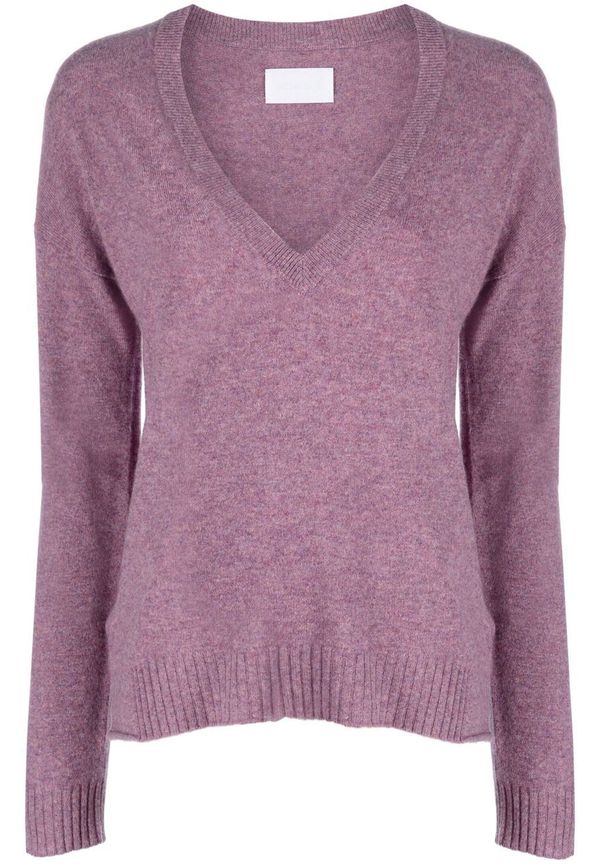 Zadig&Voltaire v-ringad stickad tröja - Lila