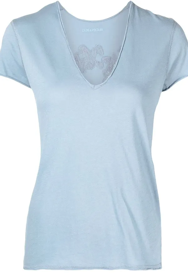 Zadig&Voltaire v-ringad t-shirt - Blå