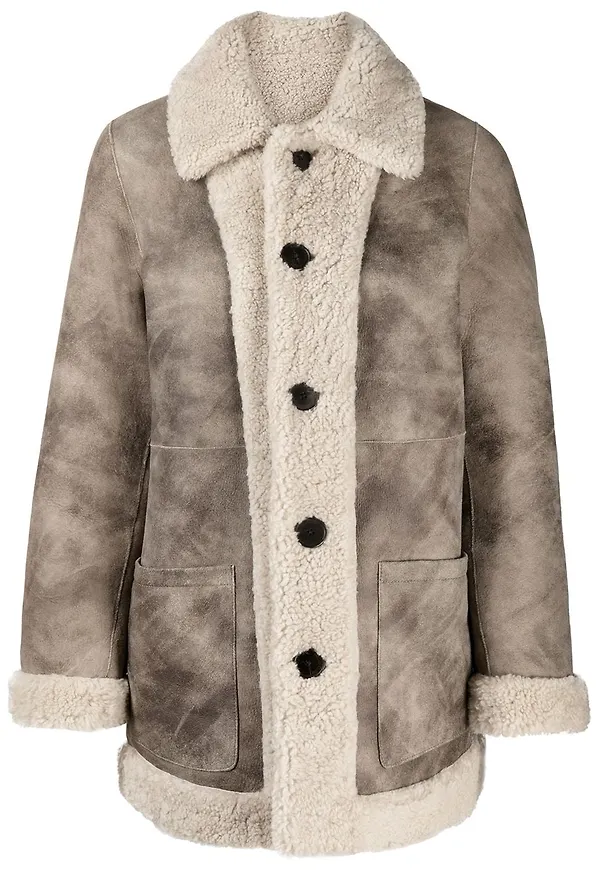 Zadig&Voltaire vändbar fårpälsjacka - Neutral
