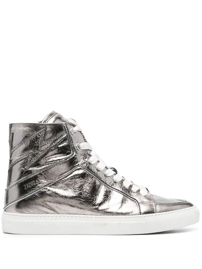 Zadig&Voltaire ZV1747 High Flash träningsskor - Grå