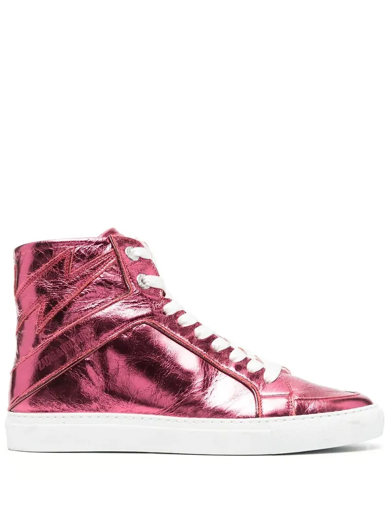 Zadig&Voltaire ZV1747 High Flash träningsskor - Rosa