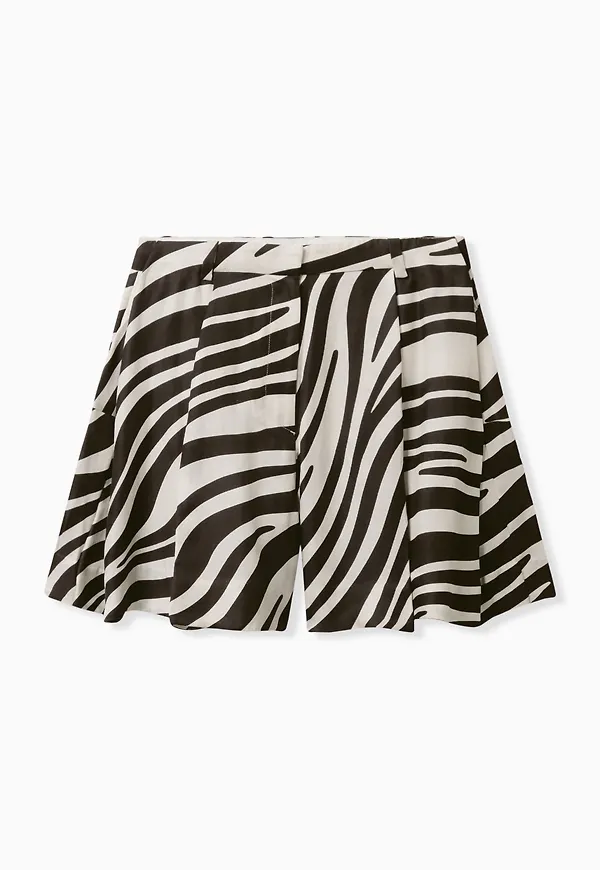 ZEBRA-PRINT SHORTS